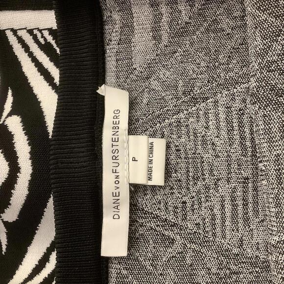 Diane Von Furstenberg Samara Zebra Animal Print Flare Knit Skirt Small Party - Picture 4 of 5